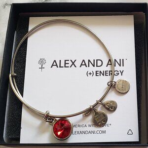 Alex and Ani July Birthstone Ruby Red Bracelet with Gift Box